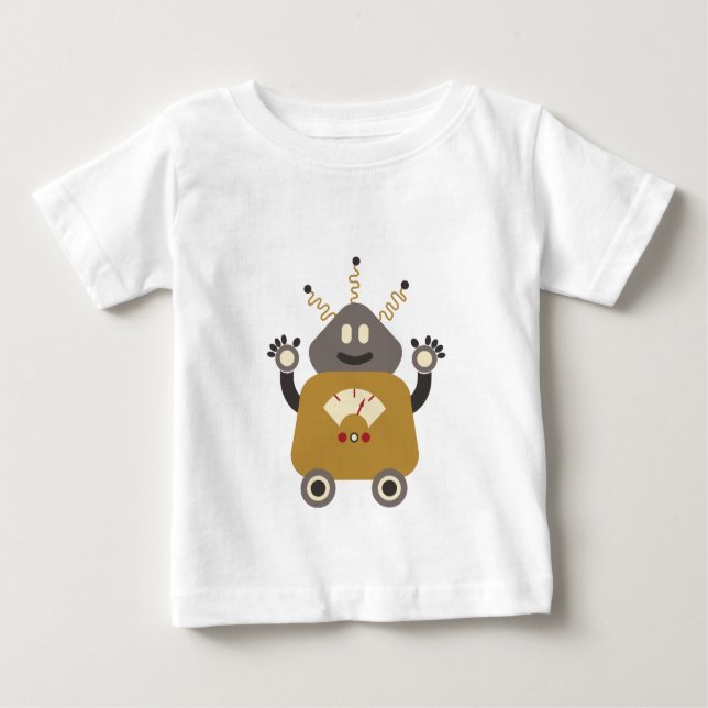 T-Shirt Robô Retro-Bobo Engraçado (Frente)