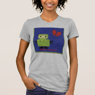 T-shirt robô, sinal acústico; Eu falto-o