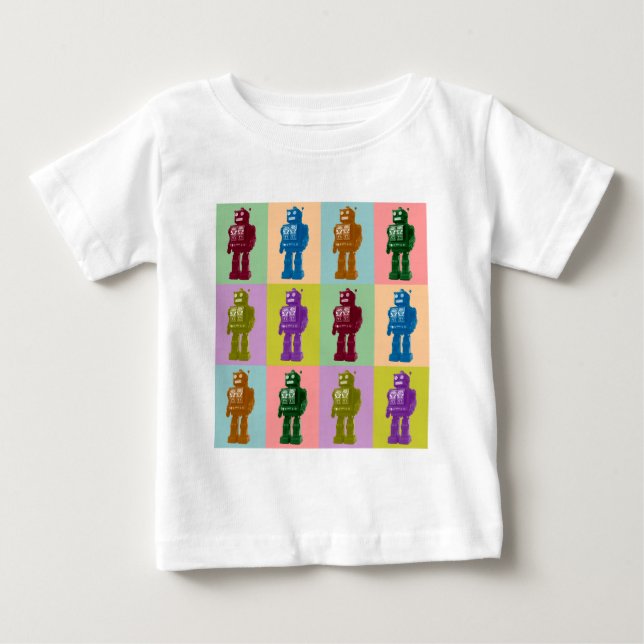 T-shirt Robôs do pop art (Frente)