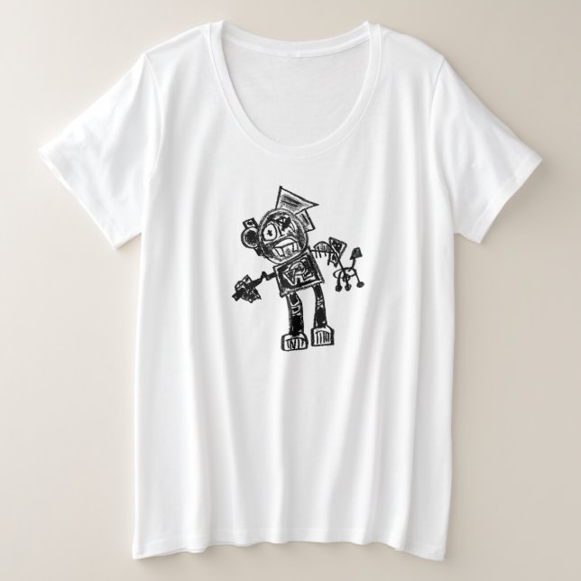 T-shirt Robot Press & Gripper (Frente do Design)