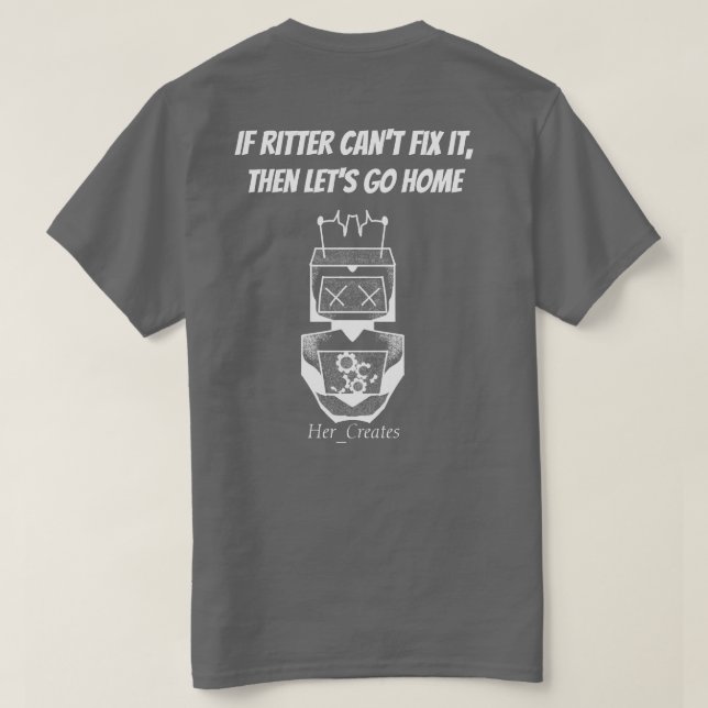 T-Shirt Robot (Variante Branca) (Verso do Design)