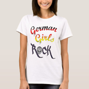 T-shirt Rocha alemão das meninas