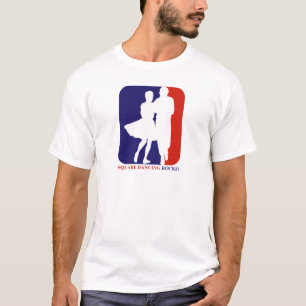 T-shirt rocha da dança quadrada