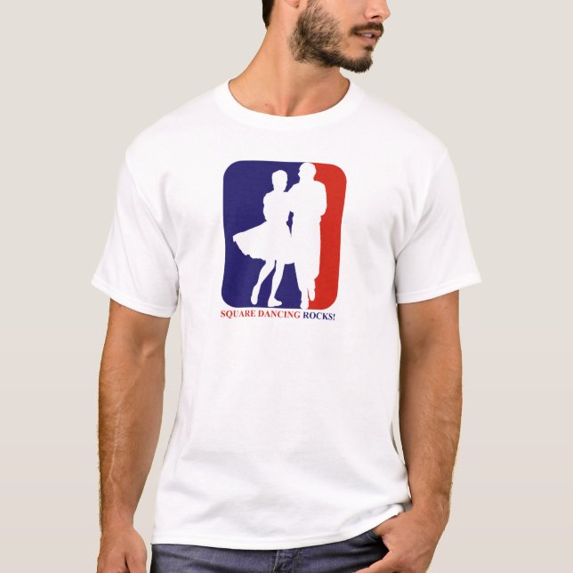 T-shirt rocha da dança quadrada (Frente)