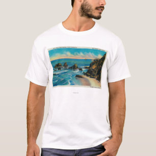 T-shirt Rocha do arco do ponto de Maxwell, OceansideCoast