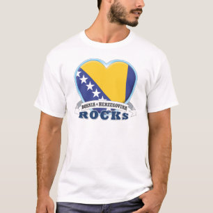 T-shirt Rochas de Bósnia & de Herzegovina