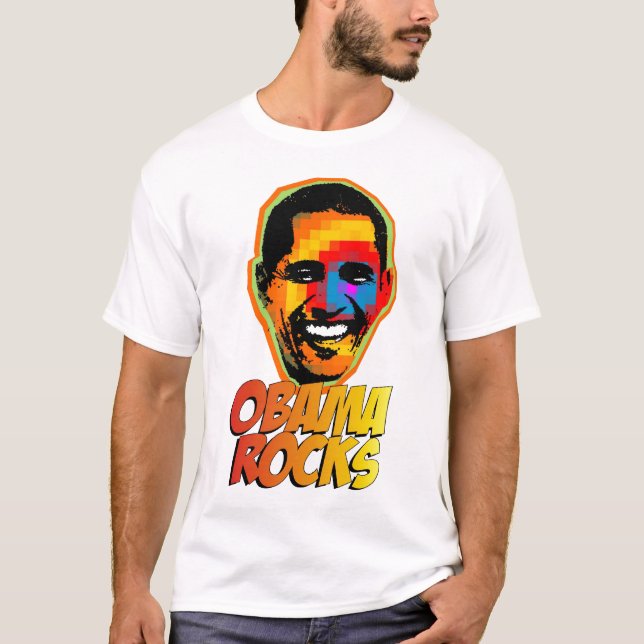 T-shirt rochas de obama (Frente)