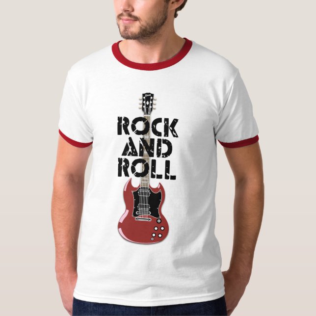 T-shirt Rock and roll (Frente)