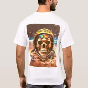 T-Shirt Rock & Roll - Emblem de crânio e Crossbone