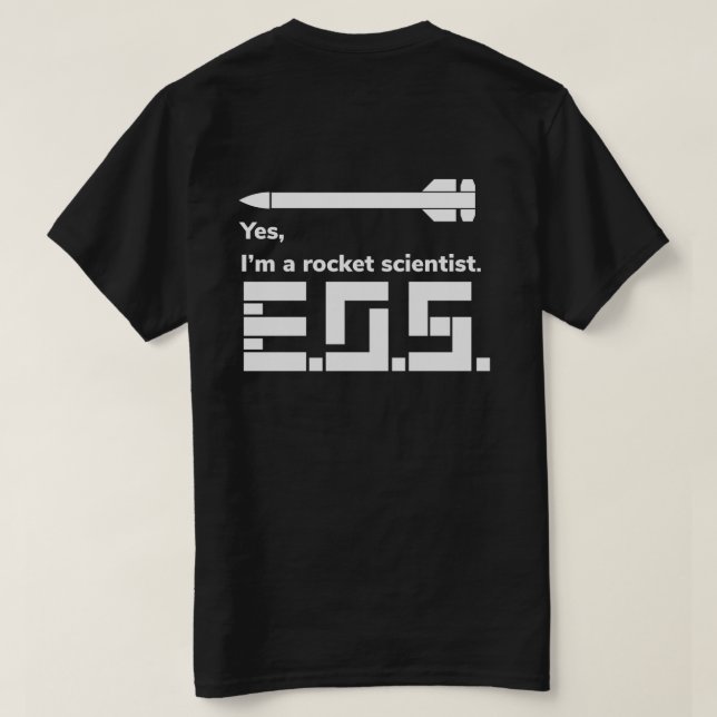 T-Shirt Rocket Scientist (Verso do Design)