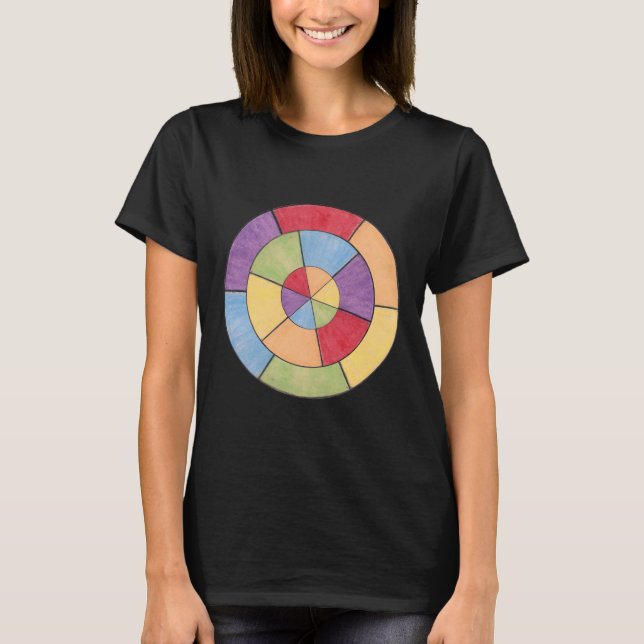 T-shirt roda colorida (Frente)