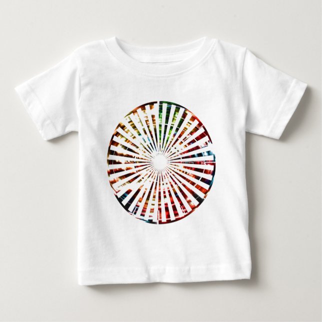 T-shirt Roda da Fortuna - Designs Vermelhas Sparkle (Frente)