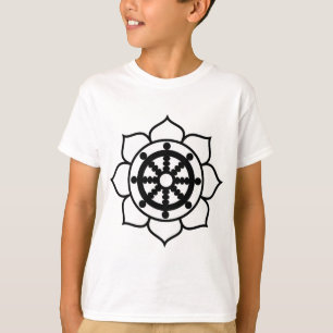 T-shirt Roda de Dharma da flor de Lotus