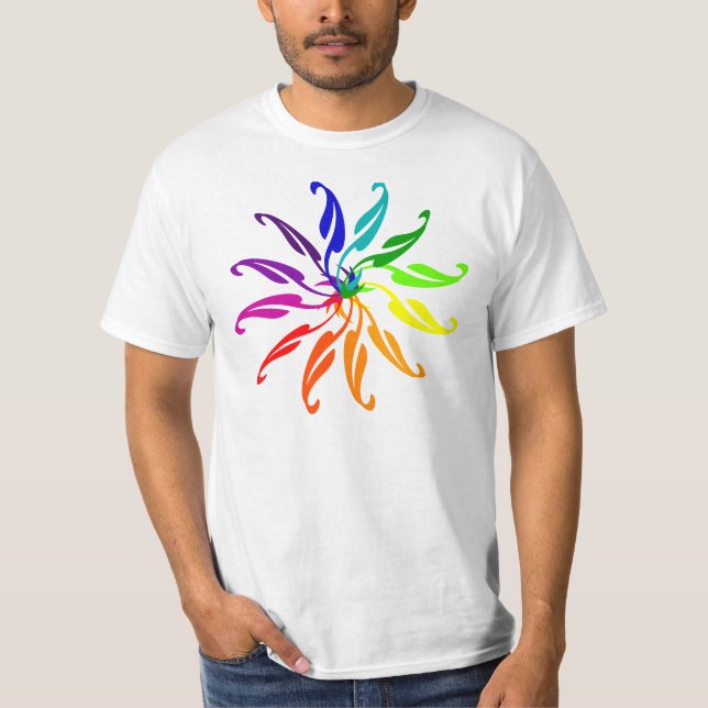 T-shirt - Roda gráfica colorida (camisa clara) (Frente)