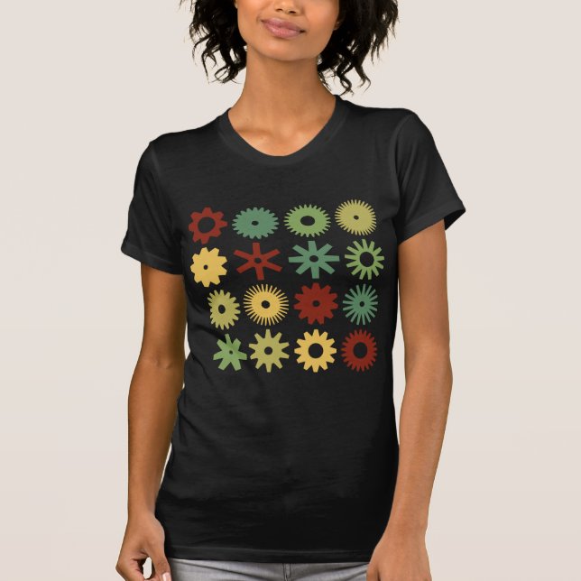T-shirt Rodas denteadas - cores 03 (Frente)