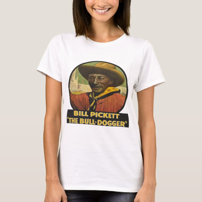 T-shirt Rodeo Cowboy Steer Luta Touro Cachorro (Frente)