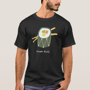 T-shirt Rolo de cilindro do sushi