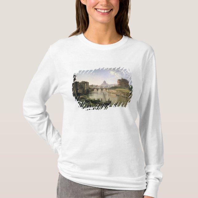 T-shirt Roma nova com o Castel Sant'Angelo (Frente)
