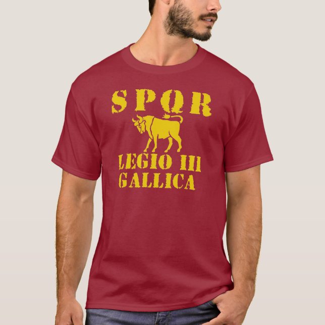 T-shirt romano da legião de 03 Júlio César ó (Frente)