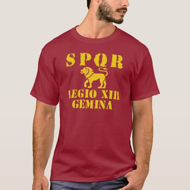 T-shirt romano da legião dos 13os Gêmeos de 13 (Frente)