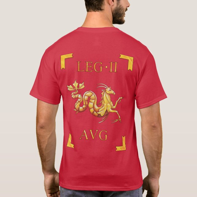 T-shirt romano de 2 Legio II Augusta Vexillum (Verso)