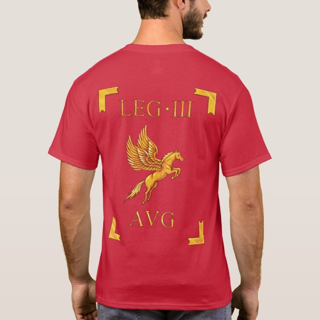 T-shirt romano de 3 Legio III Augusta Vexillum (Verso)