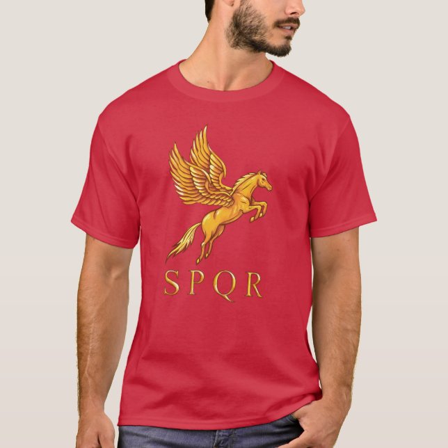 T-shirt romano do gráfico de Pegasus (Frente)