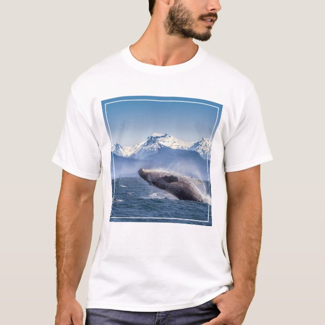 T-shirt Rompendo a baleia de Humpback em Alaska (Frente)