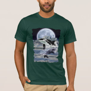 T-shirt Rompendo a orca com corvo & lua