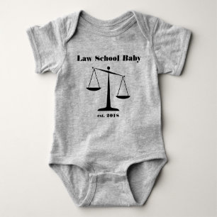 T-shirt Romper 2018 do bebê da escola de direito (de tinta