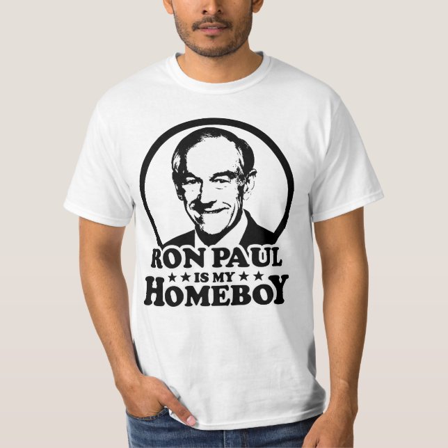 T-shirt Ron Paul é meu ficar em casa (Frente)