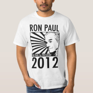 T-shirt Ron Paul para o presidente 2012 com citações