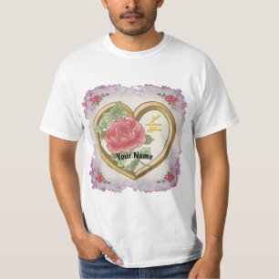 T-Shirt Rosa Bevel de Coração Desvanecido