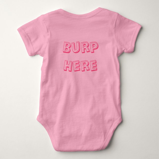 T-shirt Rosa "Burp Here" (Verso)