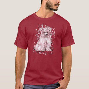 T-shirt Rosa com crista chinês N.B.