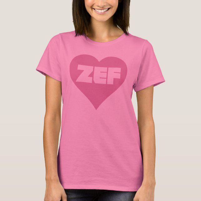 T-SHIRT ROSA DE ZEF (Frente)