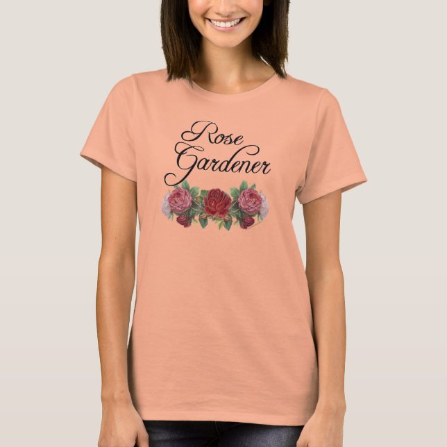 T-shirt Rosa Gardener Say com Rosas (Frente)