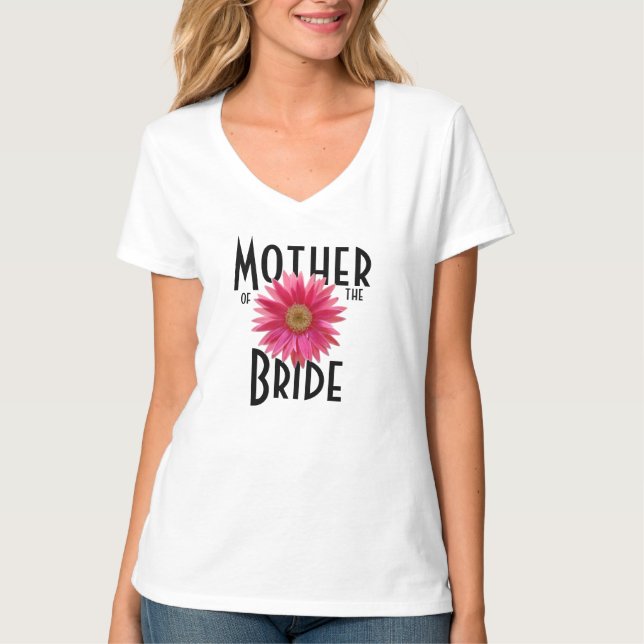 T-shirt Rosa Gerbera Daisy/ Wedding (Frente)
