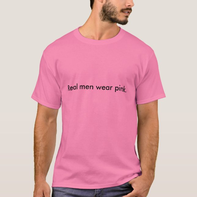 T-shirt Rosa real do desgaste de homens (Frente)