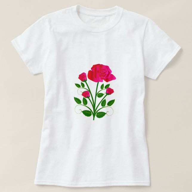 T-Shirt Rosa Rosa Rosa Rosa Rosa Rosa Rosa Rosa Ro (Frente do Design)