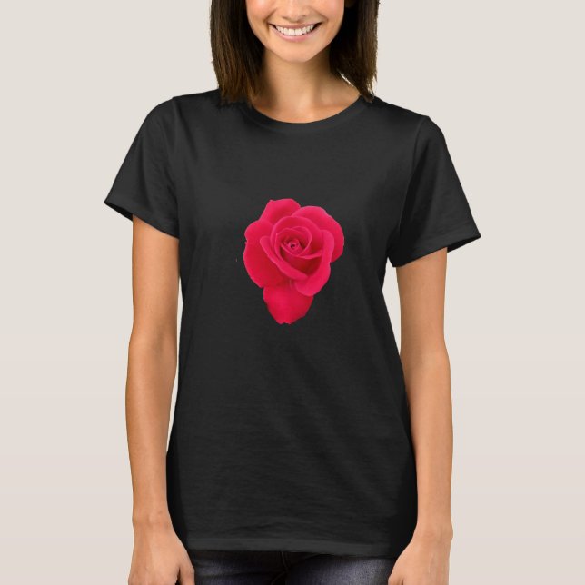 T-shirt Rosa vermelha (Frente)