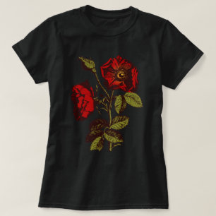 T-shirt Rosa vermelha antiga