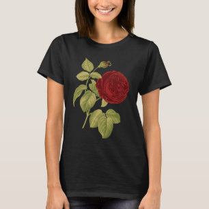 T-shirt Rosa vermelha antiga
