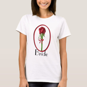 T-shirt rosa vermelha Bride