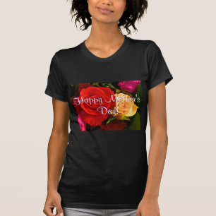T-shirt Rosas Amarelas Vermelhas Felizes Dias de as mães I