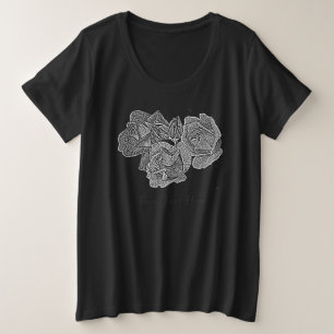T-shirt rosas e flores rosa