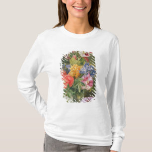 T-shirt Rosas, papoila e Pelargonia