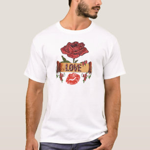 T-shirt Rosas Rockabilly RAB, Amor & Batom