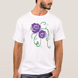 T-shirt Rosas roxos