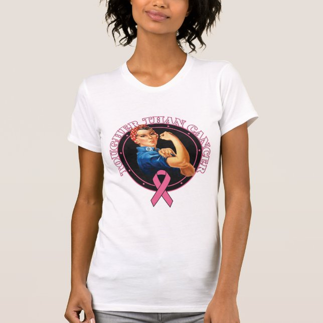 T-shirt Rosie o rebitador mais resistente do que o cancro (Frente)